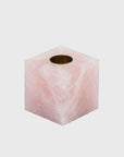 Cube candlestick, rose quartz