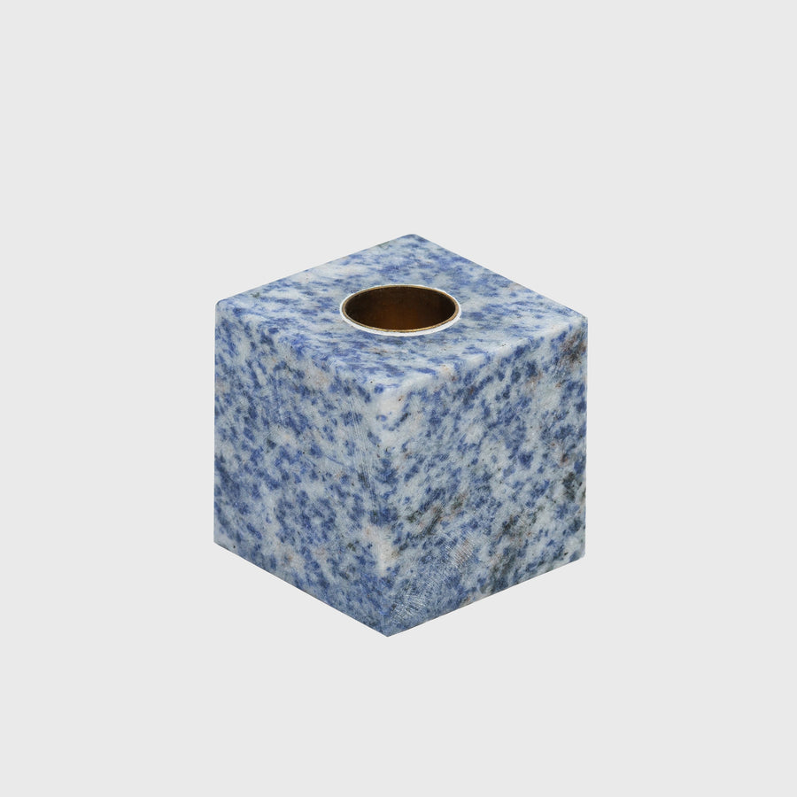 Cube candlestick, sodalite