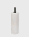 Column candlestick, white quartz