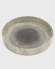 Large ombre capiz tray, grey
