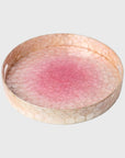 Large ombre capiz tray, pink