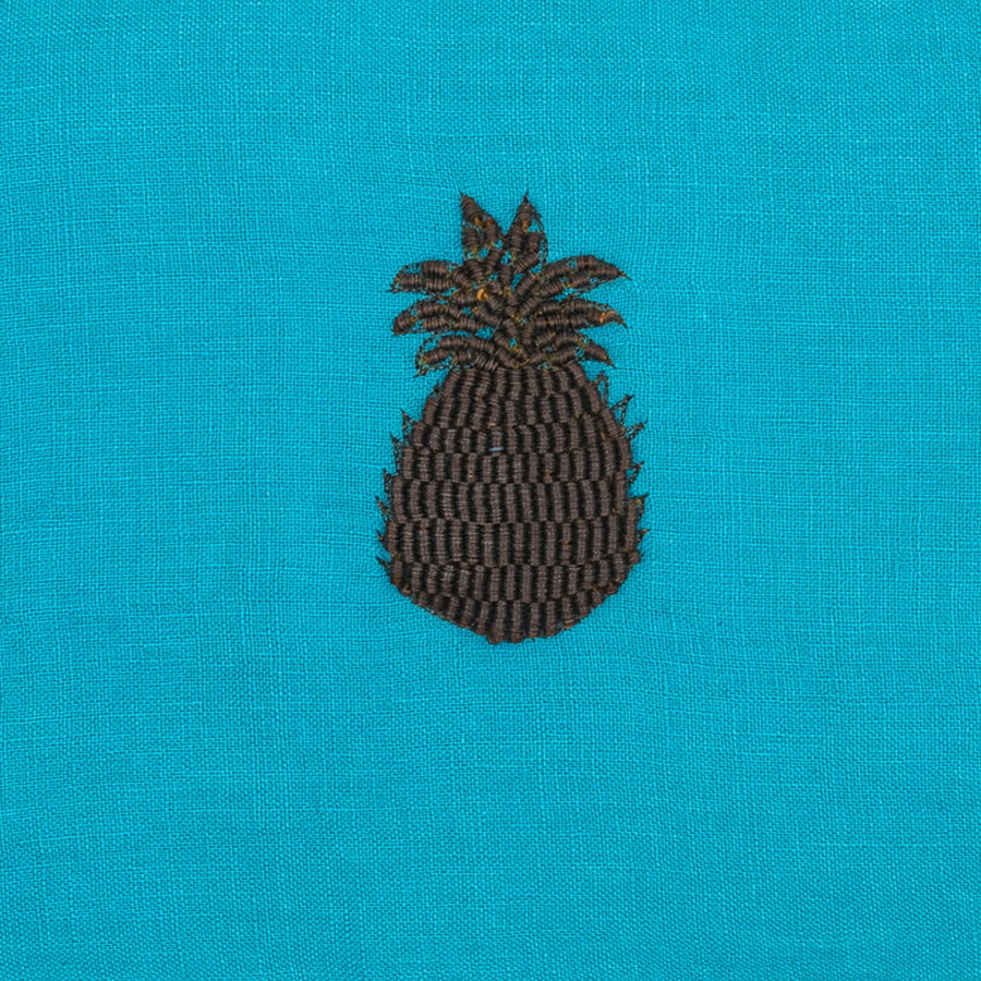 Pineapple pillow, turquoise