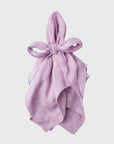 Bow linen napkin, lilac, set of two