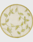Straw leaf placemat, citrus, set of four