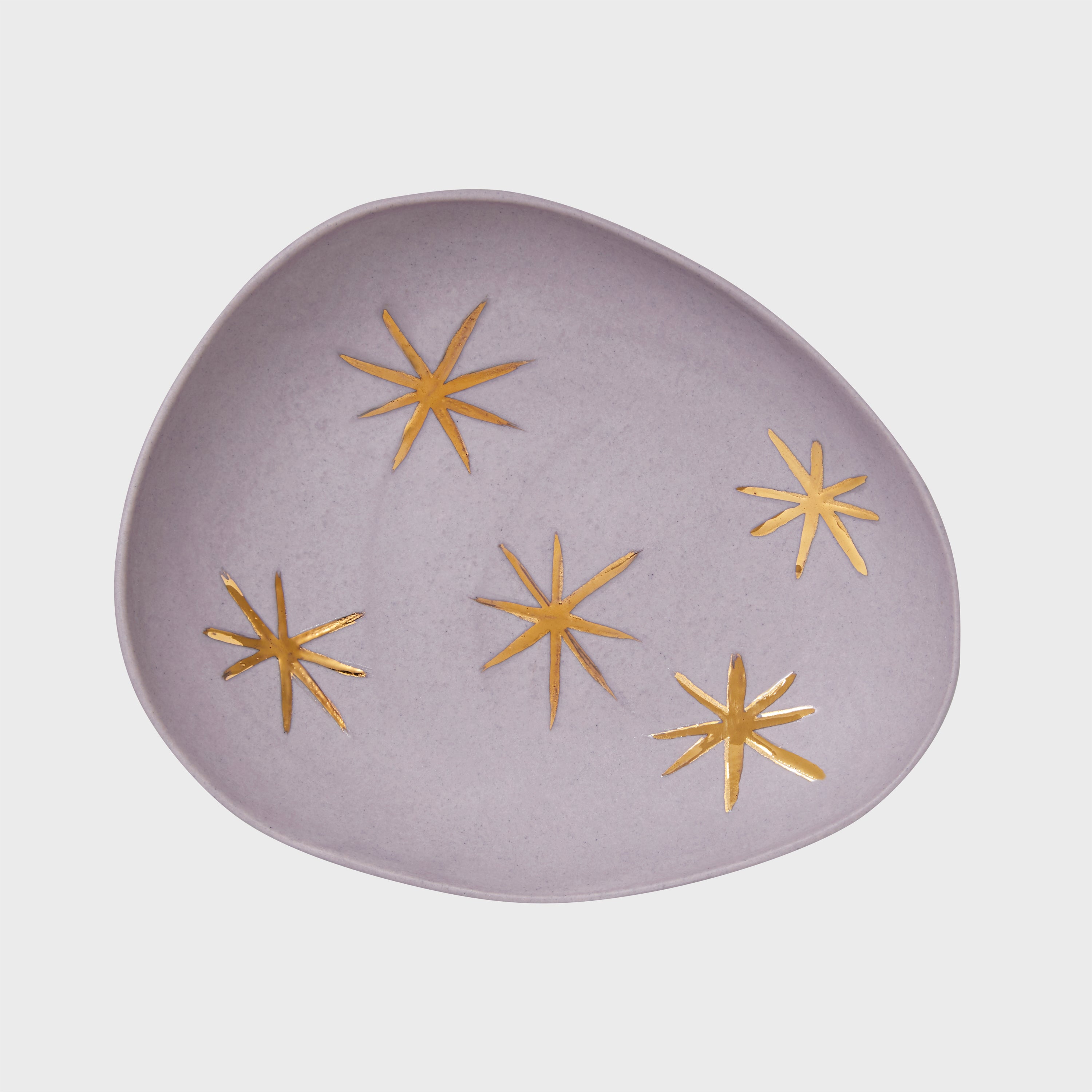 Star porcelain ring dish, lilac