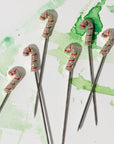 Candy cane cocktail picks