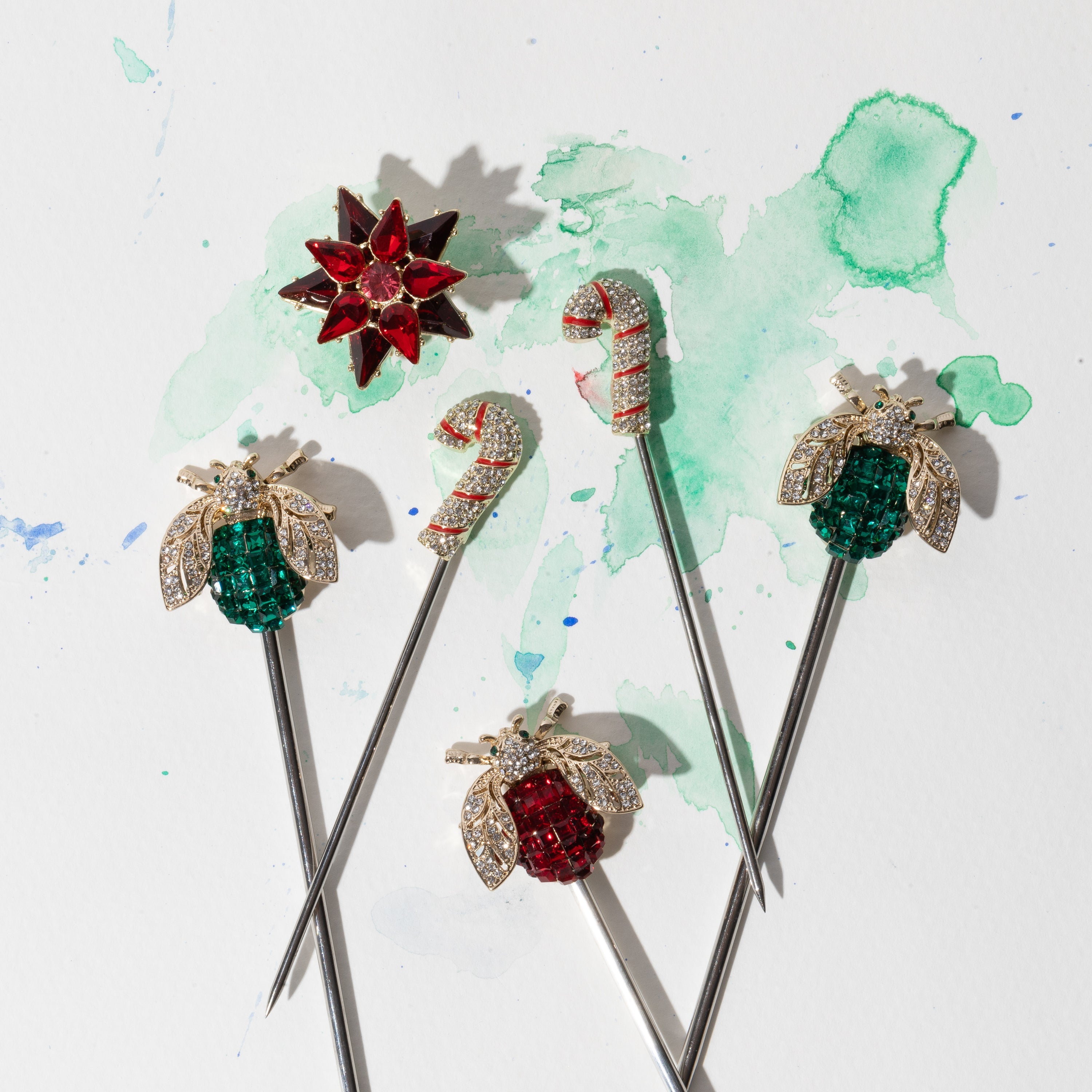 Sparkle bee swizzle sticks