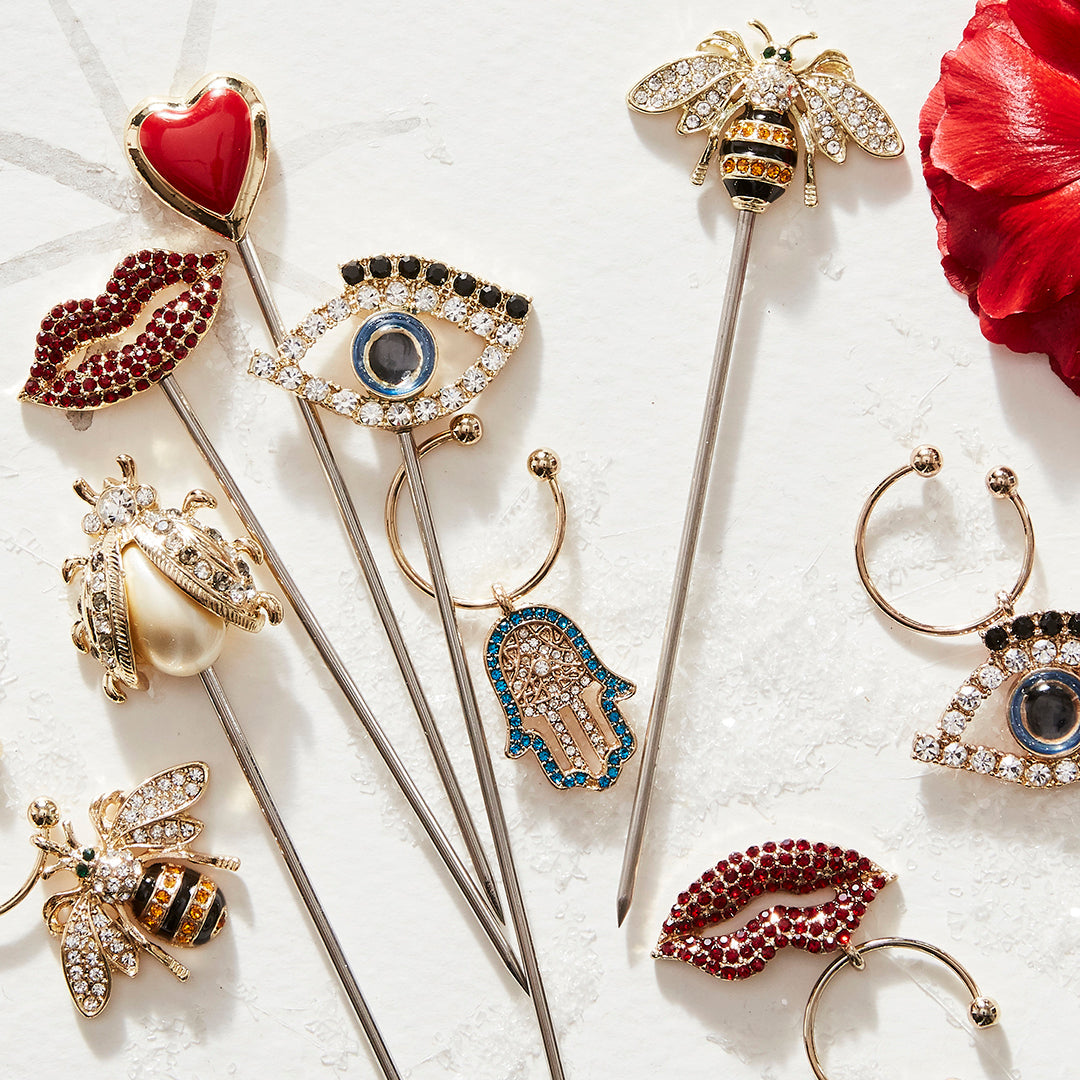 Lucky charm cocktail picks