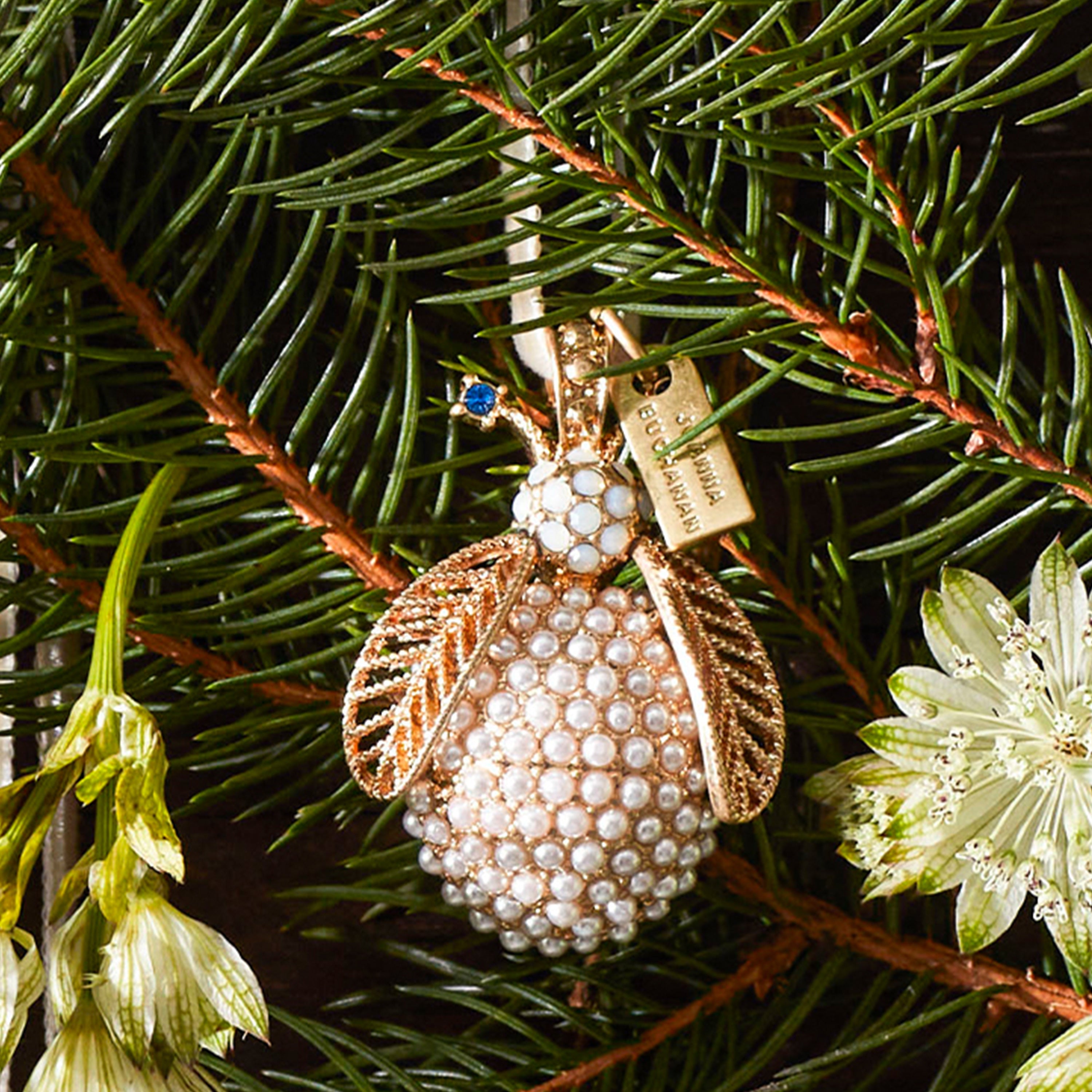 Pearl bug hanging ornament
