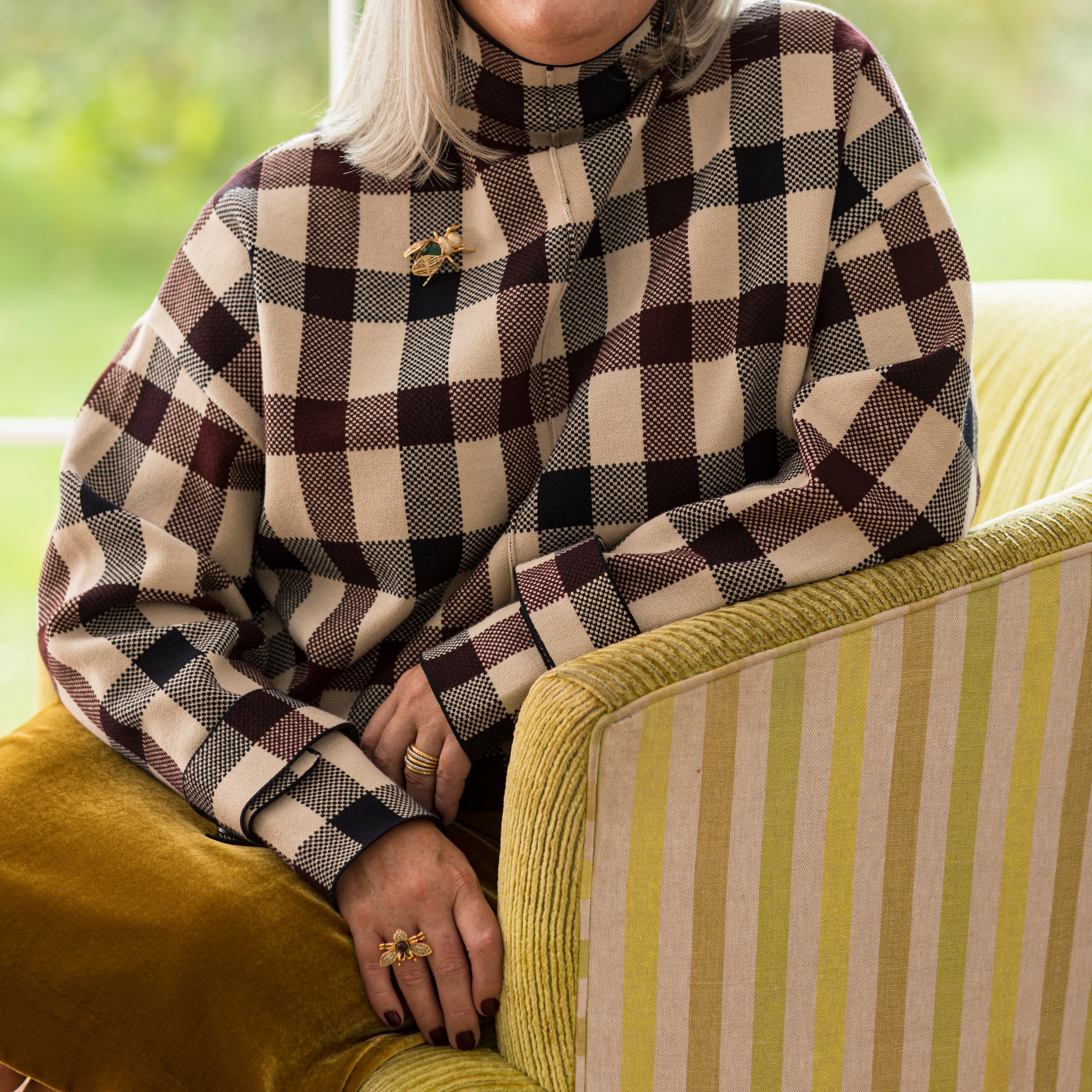 Giant gem bug brooch, lapis lazuli