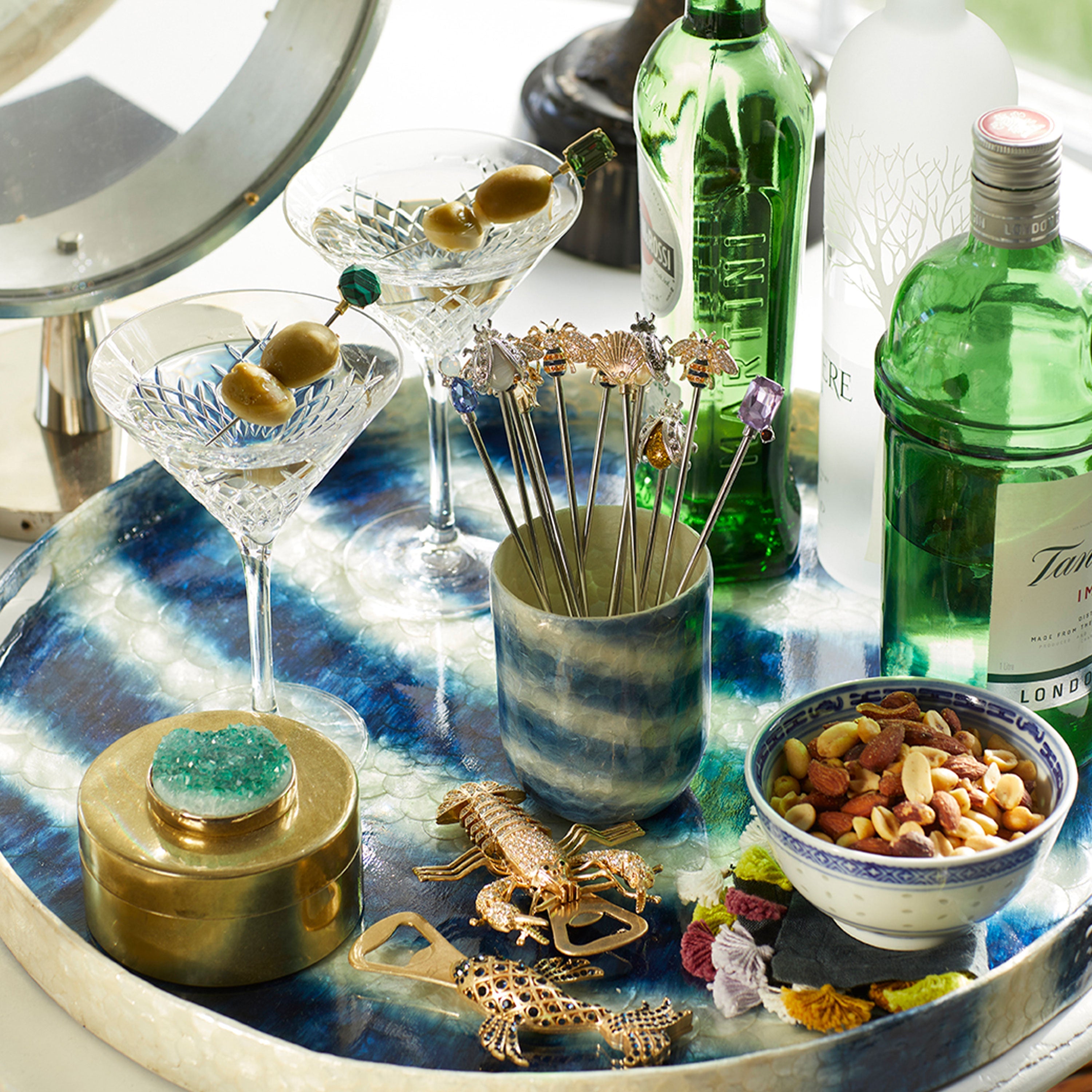 Stripey bee swizzle sticks