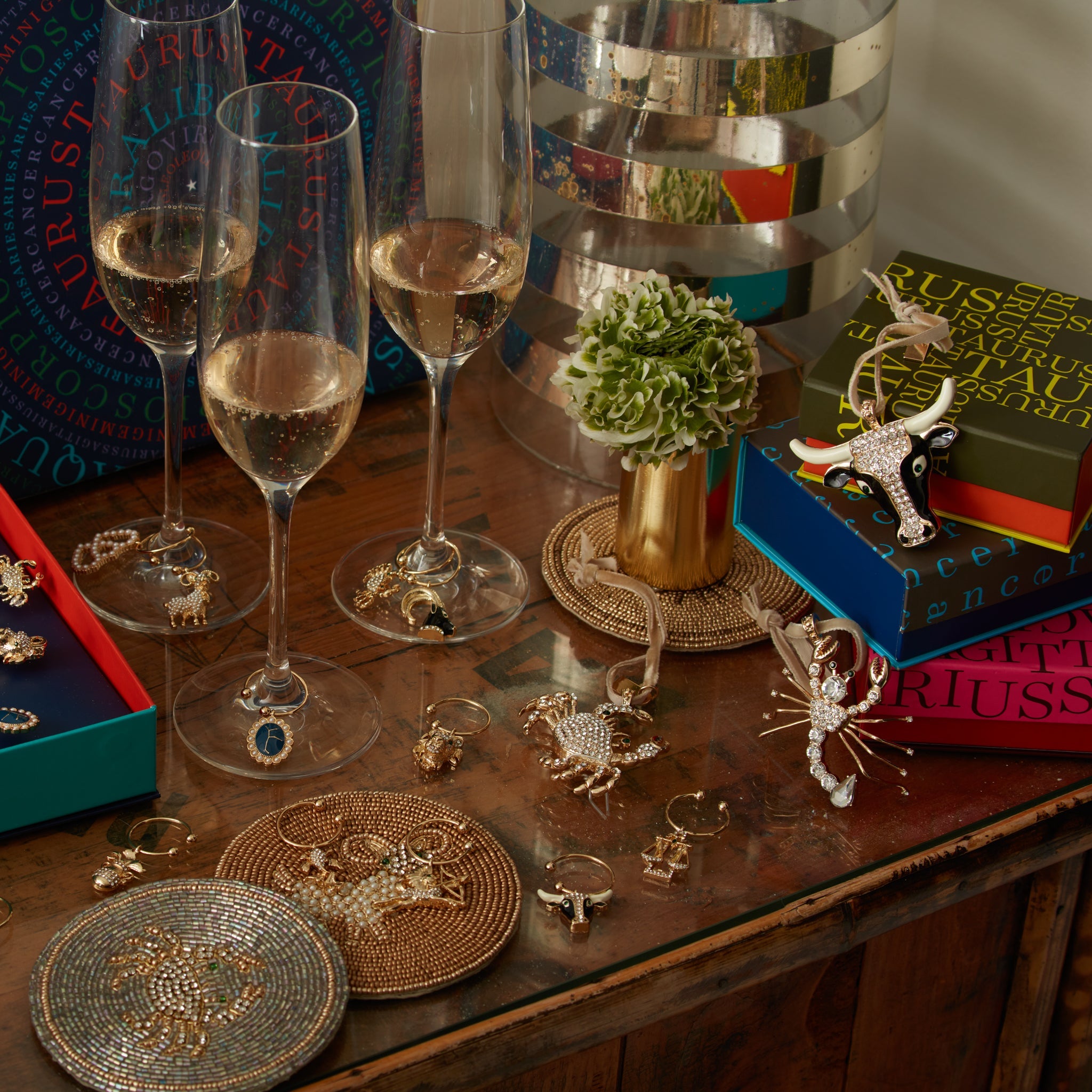 Saggitarius coasters, set of four