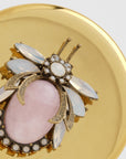 Rose quartz vintage bug jewelry box