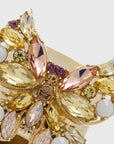 Jeweled butterfly napkin rings, yellow, set of two