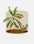 Palm tree napkin rings, set of two