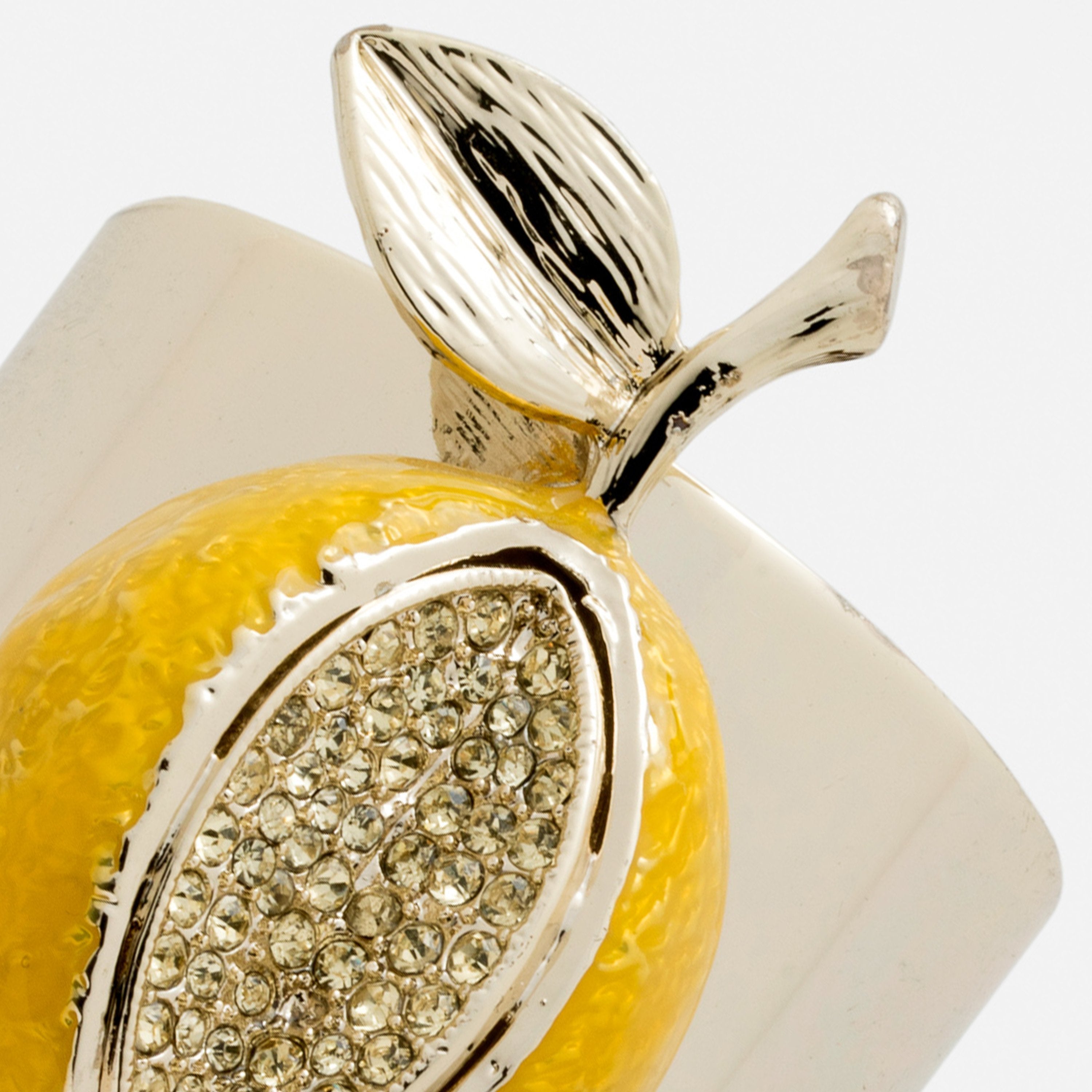 Lemon napkin rings, set of two