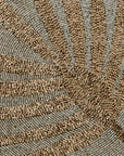 Palm frond hand beaded placemat, neutral