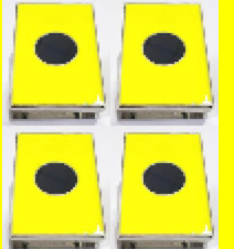 Nautical flag napkin rings, yellow, set of four