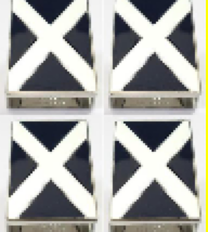Nautical flag napkin rings, navy, set of four