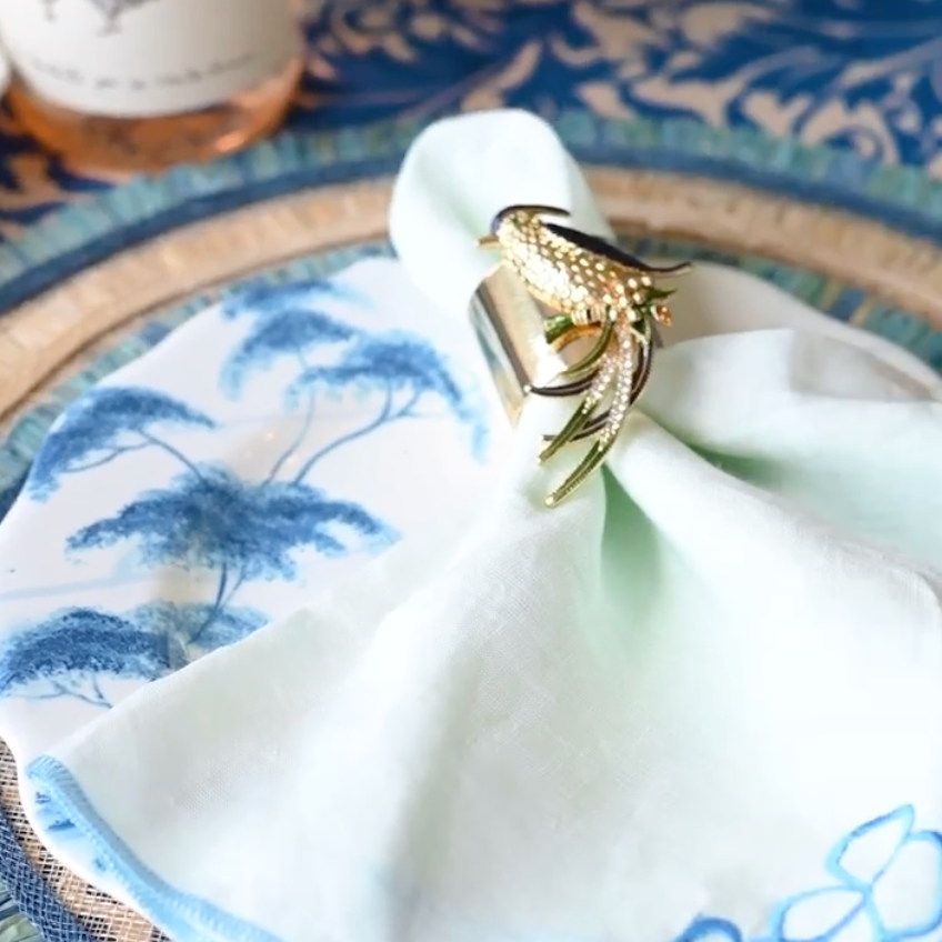 Bird napkin rings, set of two