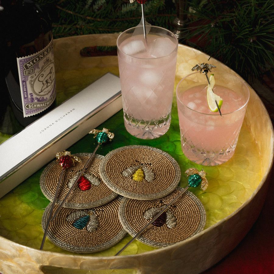 Sparkle bee coasters