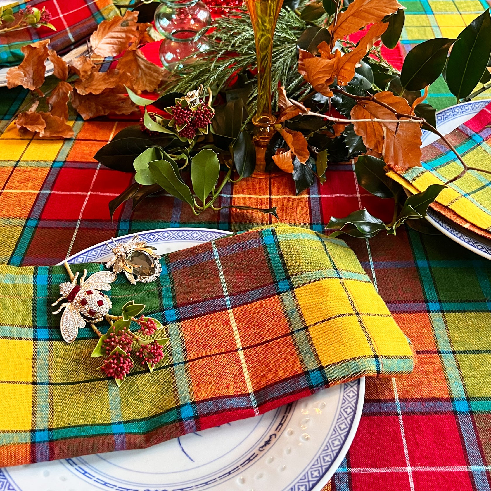 Tartan tablecloth