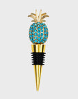 Pineapple wine stopper, turquoise