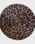 Animal pattern hand beaded placemat, bronze