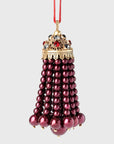 Hanging pearl tassel, plum