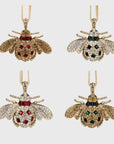 Classic bee hanging ornament boxed set, red and green