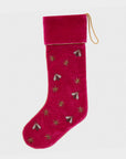 Sparkle bee stocking, berry pink
