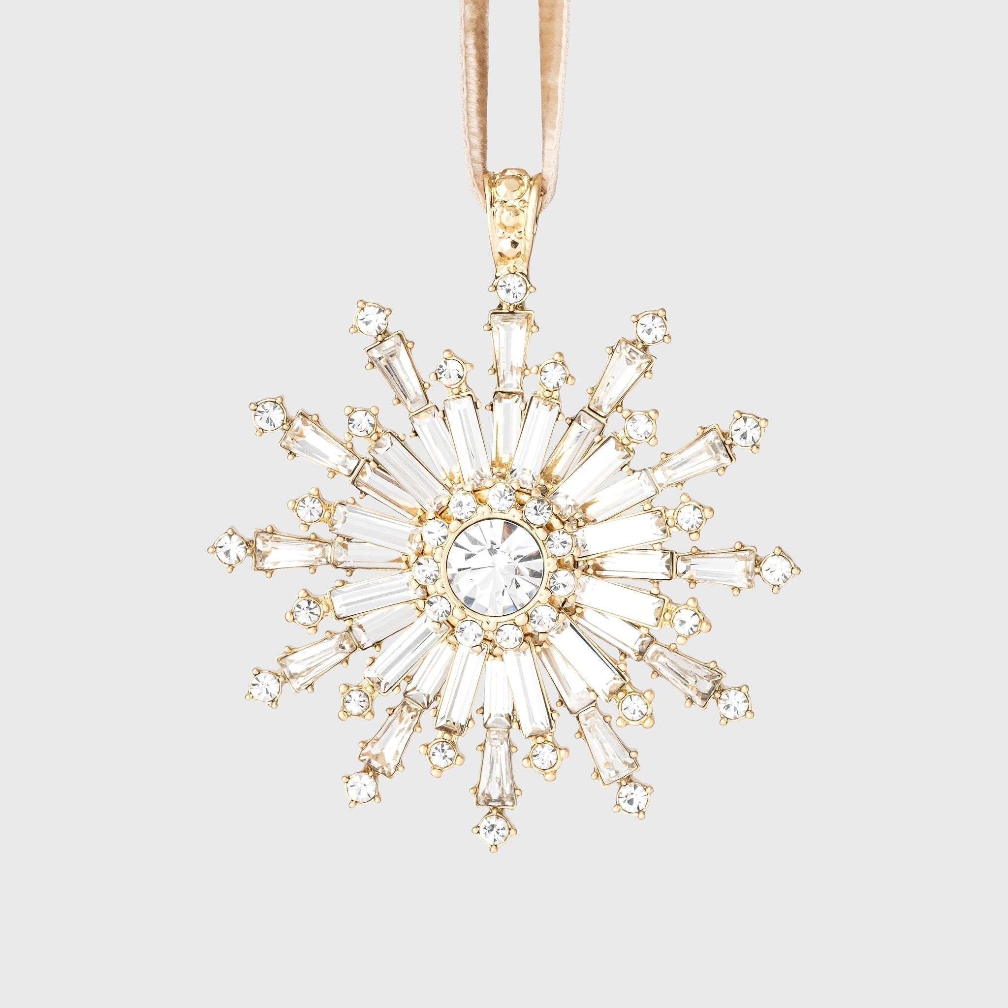 Dazzling snowflake hanging ornament, crystal