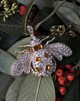 Classic bee hanging ornament, amber