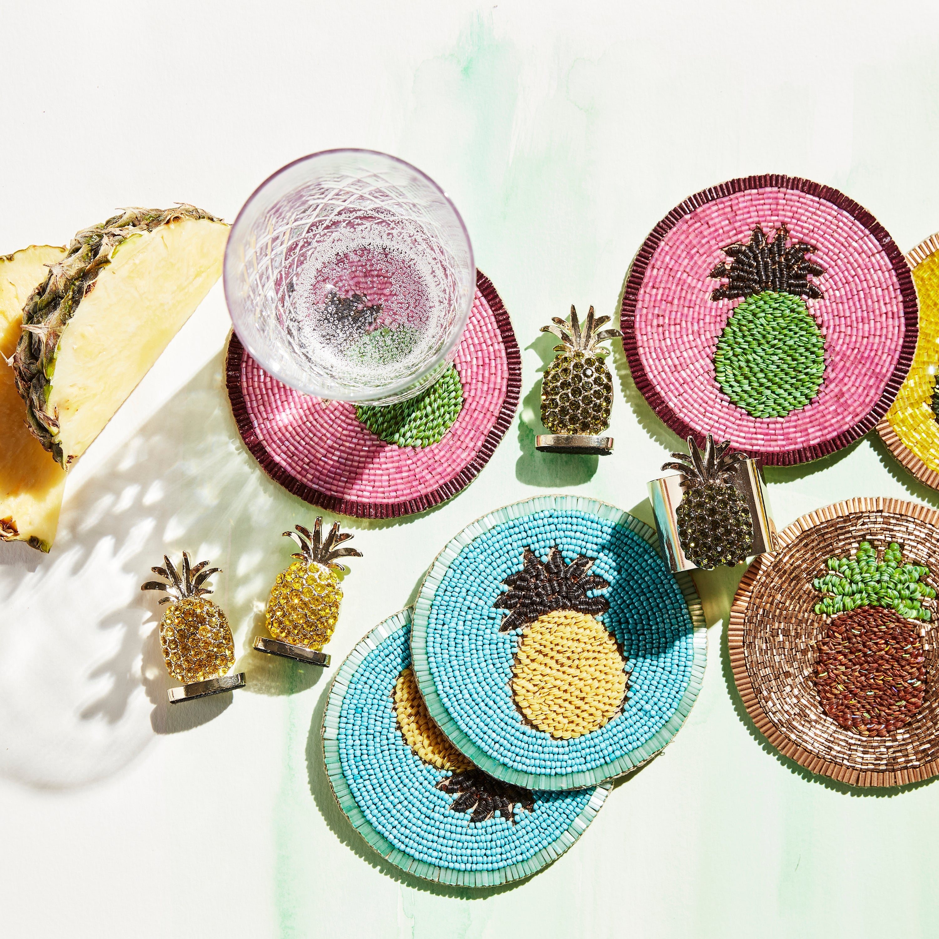Pineapple coasters