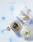 Lapis lazuli vintage bug jewelry box