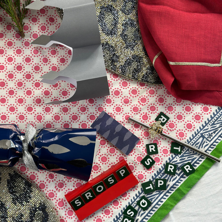 Luxury celebration crackers, navy with silver, set of six