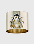Ladybug napkin rings, pearl, set of two