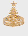 Christmas tree skinny napkin rings, set of four