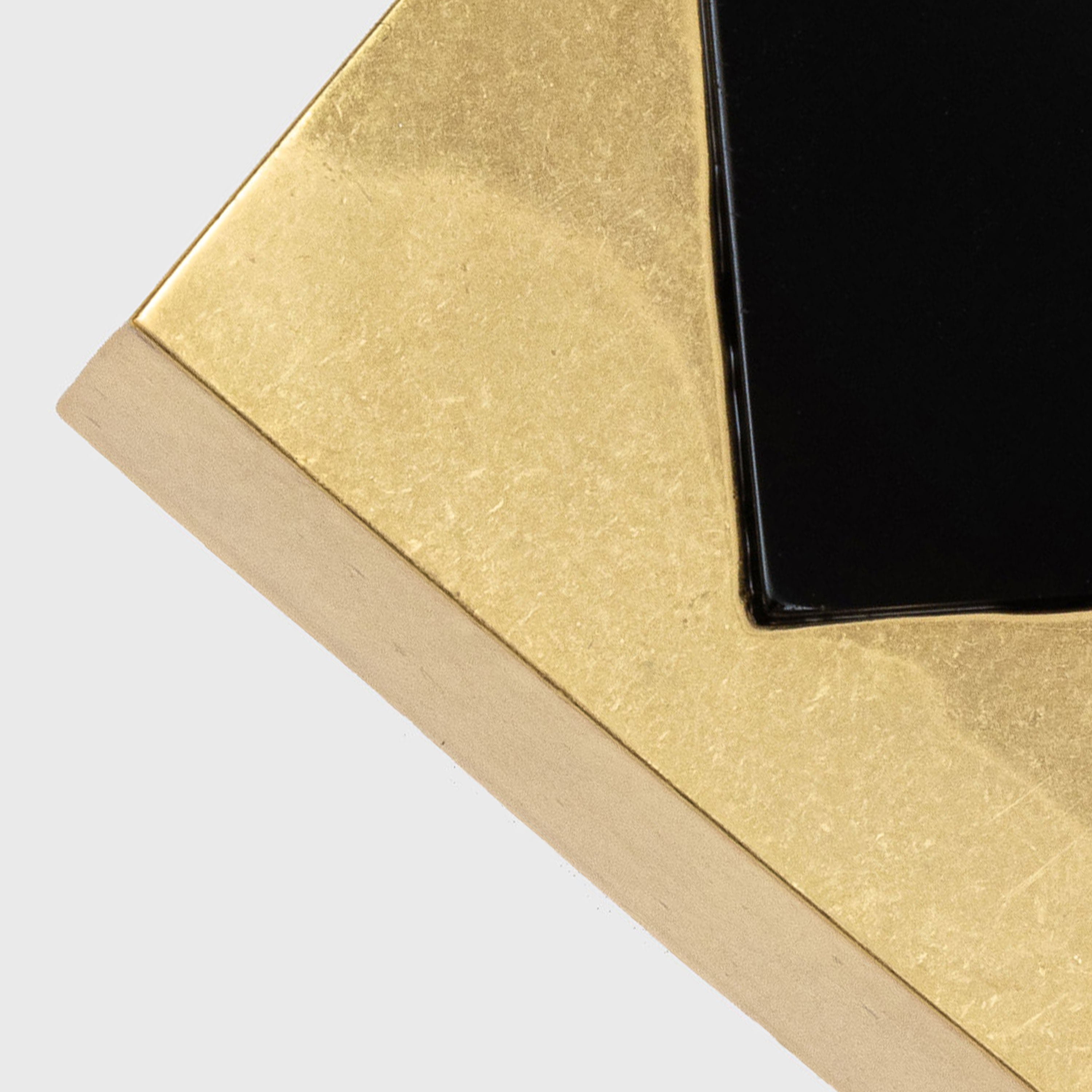 Deco cube napkin rings, hematite, set of four