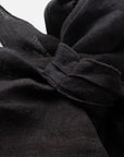 Bow linen napkin, black, set of two